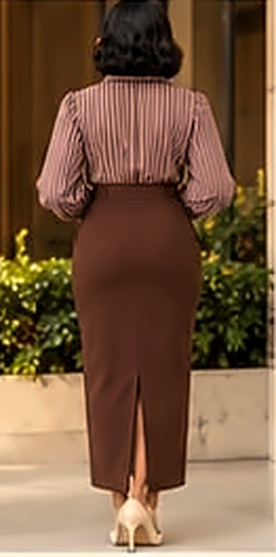 Back view — Mahogany & Cream