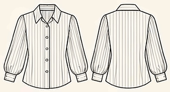 Shirt, front and back